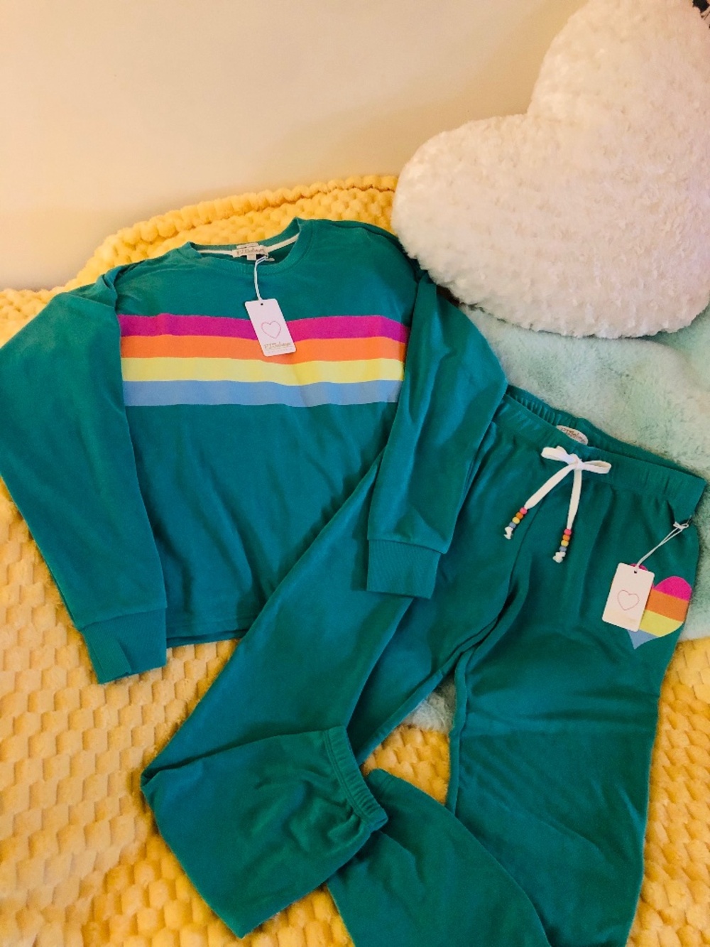 NWT PJ Salvage “Live In Color” Matching 2 PC Set SZ Medium